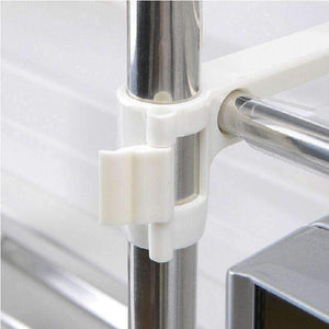 Planet Gates 1pcs Stainless Steel Adjustable Multifunctional Microwave Oven Shelf Rack Standing Type Double Kitchen Storage Holders