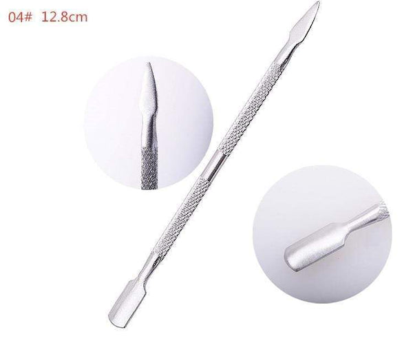 Planet Gates 1Pcs Stainless Steel Double Head Cuticle Pusher for Manicure 2021 Tools for Nails Art Non-Slip Nail Cuticle Remover Accessories