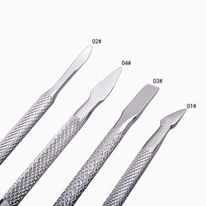 Planet Gates 1Pcs Stainless Steel Double Head Cuticle Pusher for Manicure 2021 Tools for Nails Art Non-Slip Nail Cuticle Remover Accessories