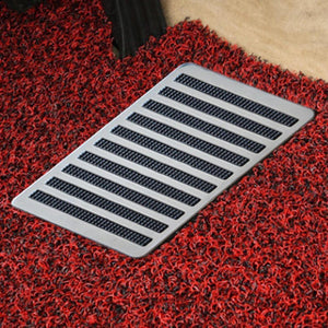 Planet Gates 1PCS Stainless Steel+Rubber Floor Carpet Mat Patch Foot Heel Plate Pedal Pad For Car Auto Accessories Car Mats
