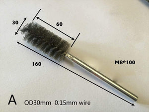1pcs Steel Wire Boiler Cleaning Brush Wire Brush Pipe Cleaner Wire Cleaning Brush Stainless Steel Wire Brush OD30/35/40/50MM