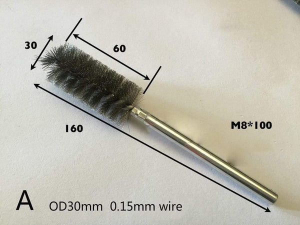 1pcs Steel Wire Boiler Cleaning Brush Wire Brush Pipe Cleaner Wire Cleaning Brush Stainless Steel Wire Brush OD30/35/40/50MM