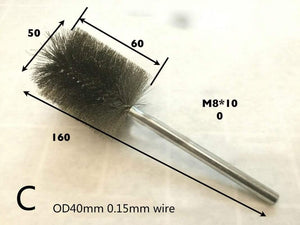 1pcs Steel Wire Boiler Cleaning Brush Wire Brush Pipe Cleaner Wire Cleaning Brush Stainless Steel Wire Brush OD30/35/40/50MM