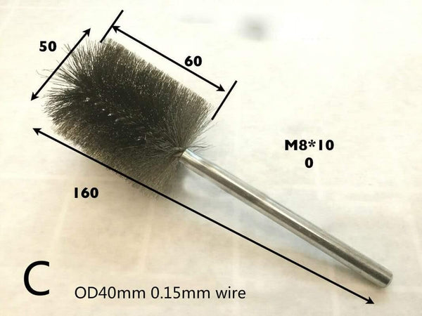 1pcs Steel Wire Boiler Cleaning Brush Wire Brush Pipe Cleaner Wire Cleaning Brush Stainless Steel Wire Brush OD30/35/40/50MM