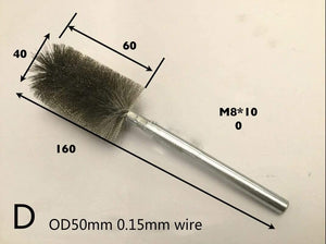 1pcs Steel Wire Boiler Cleaning Brush Wire Brush Pipe Cleaner Wire Cleaning Brush Stainless Steel Wire Brush OD30/35/40/50MM