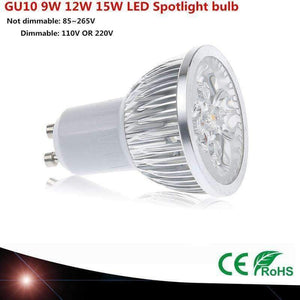 Planet Gates 1pcs Super Bright 9W 12W 15W GU10 LED Bulb 110V 220V  Led Spotlights Warm/Natural/Cool White GU 10 LED lamp