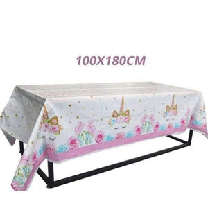 Planet Gates 1pcs Tablecloth 1pcs Unicorn Party Pink Tablecloths Kids Birthday Party Decorations Table Cover Baby Shower Unicornio Party Supplies