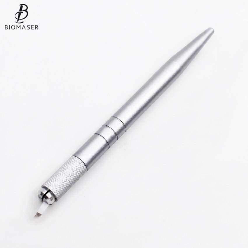 Planet Gates 1pcs Tatoo Pen Microblading Pen for Eyebrow Tattoo Machine Tebori Permanent Makeup Eyebrow Tattoo Manual Pen Needle Blade Slot