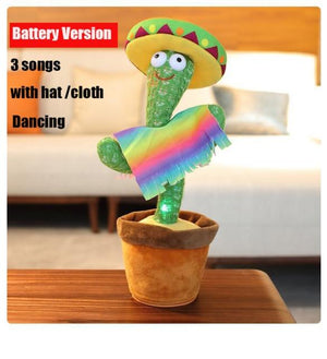 Planet Gates 1PCS Type 5 2PCS 120 Songs USB Dancing cactus Dancer Speaker Repeat Say Talk talking Baby Stuffed Plush plushie Toy children's toys for girl