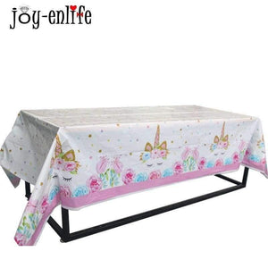 Planet Gates 1pcs Unicorn Party Pink Tablecloths Kids Birthday Party Decorations Table Cover Baby Shower Unicornio Party Supplies
