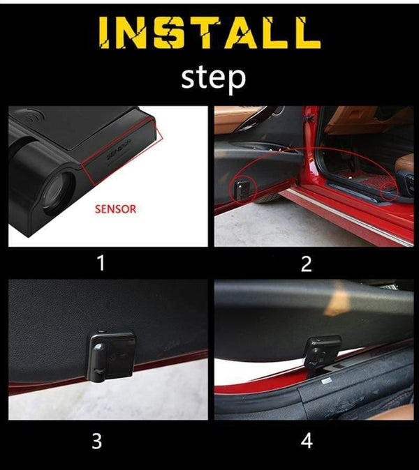 Planet Gates 1PCS Universal Wireless Car Door Welcome Logo Light Projector LED Laser Lamp For Ford BMW Toyota Volkswagen Chevrolet Mazda