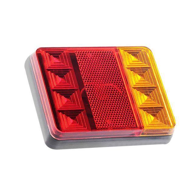 Planet Gates 1pcs Waterproof 8 LED Car Tail Light Rear Lamps Pair Boat Trailer 12V Rear Parts for Trailer Truck Car Lighting Waterproof IP65