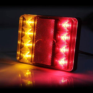 Planet Gates 1pcs Waterproof 8 LED Car Tail Light Rear Lamps Pair Boat Trailer 12V Rear Parts for Trailer Truck Car Lighting Waterproof IP65