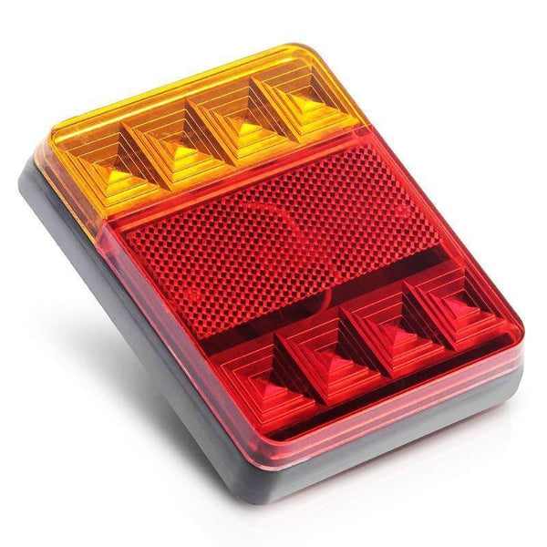 Planet Gates 1pcs Waterproof 8 LED Car Tail Light Rear Lamps Pair Boat Trailer 12V Rear Parts for Trailer Truck Car Lighting Waterproof IP65