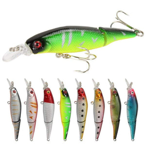 Planet Gates 1PCS Wobblers Pike Fishing Lures Multi Jointed Sections Hard Bait 85mm/7.4g Artificial Bait Minnow Crankbait Fishing Tackle Lure