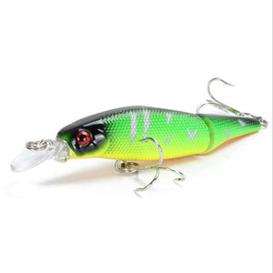 Planet Gates 1PCS Wobblers Pike Fishing Lures Multi Jointed Sections Hard Bait 85mm/7.4g Artificial Bait Minnow Crankbait Fishing Tackle Lure