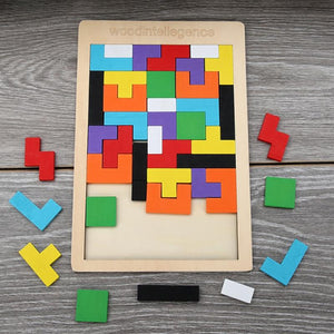 Planet Gates 1PCS Wooden Jigsaw Puzzles Baby Toy Tangram Montessori Materials Educational Toys For Children Bricks Kids Learning Toys