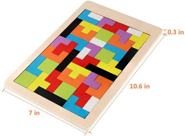 Planet Gates 1PCS Wooden Jigsaw Puzzles Baby Toy Tangram Montessori Materials Educational Toys For Children Bricks Kids Learning Toys