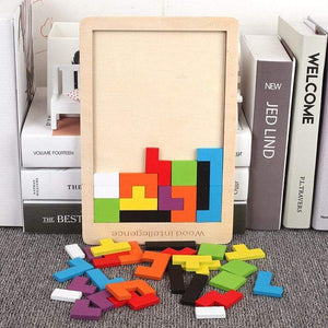 Planet Gates 1PCS Wooden Jigsaw Puzzles Baby Toy Tangram Montessori Materials Educational Toys For Children Bricks Kids Learning Toys