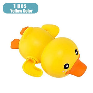 Planet Gates 1pcs yellow duck Baby Bath Toys Animal Cute Cartoon Tortoise Crab Classic Baby Water Toy Infant Swim Chain Clockwork Toy For Kid 2020 Newest