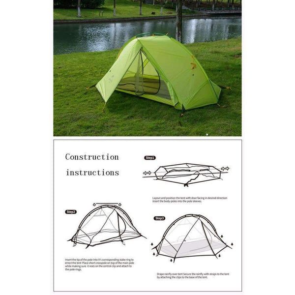 Planet Gates 1person Blue Outdoor 2 Person Camping Tent Ultralight Tent One Bedroom 1 Man 2 Man 4 Season Waterproof Tents barraca tenda