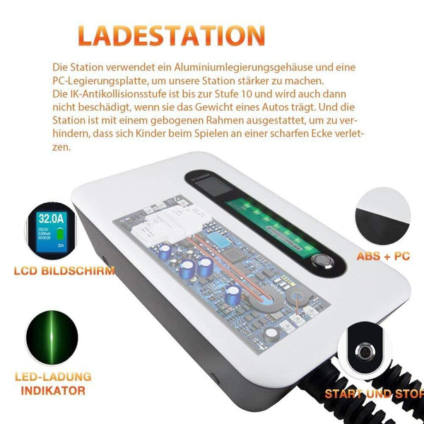 Planet Gates 1Phase EV Charging Station Cable 32A Electric Car Charger With Type 2 Plug 7.2kw IEC 62196-2 EVSE Level 2 TEC62196-2 Standard