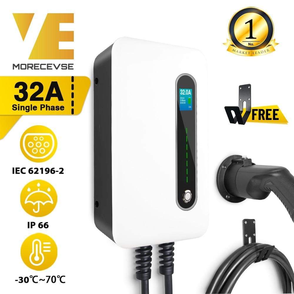 Planet Gates 1Phase EV Charging Station Cable 32A Electric Car Charger With Type 2 Plug 7.2kw IEC 62196-2 EVSE Level 2 TEC62196-2 Standard