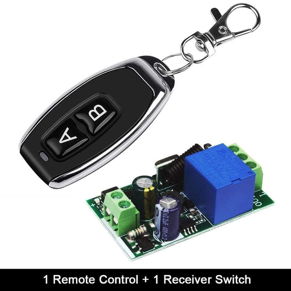 Planet Gates 1RC and 1 Receiver Rubrum 433Mhz Wireless Remote Control Switch 220V 10A 1CH Relay Receiver Module RF Realy Transmitter With 433 Mhz Remote Control