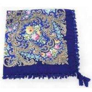 Planet Gates 1rolyal blue Fashion woman Scarf square scarves short tassel floral printed Women Wraps Winter lady shawls free shipping-03