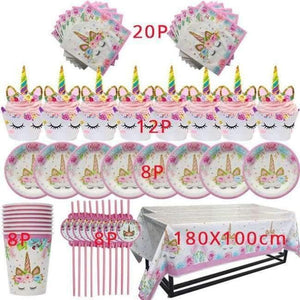 Planet Gates 1set 1pcs Unicorn Party Pink Tablecloths Kids Birthday Party Decorations Table Cover Baby Shower Unicornio Party Supplies