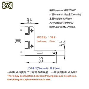 1set(2hinges And 1button Lock)  18k Golden Zinc Alloy Watchcase Combination Hinge And Lock Hardware (18k Golden)