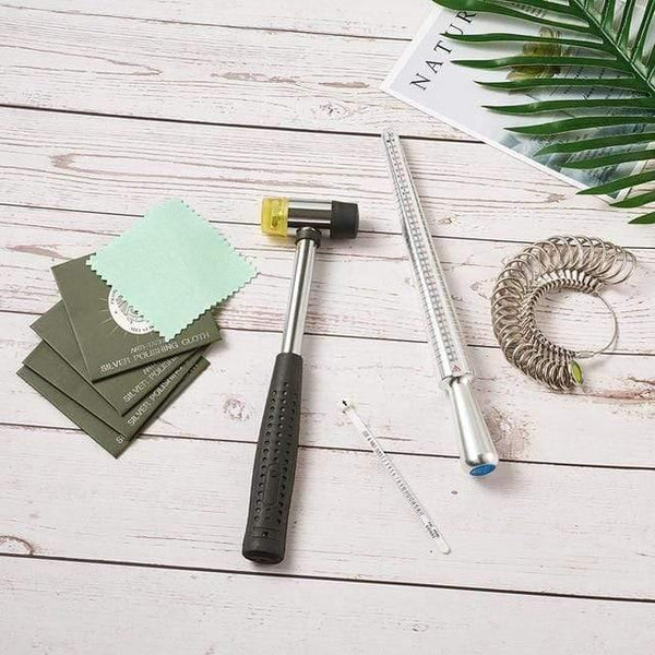 Planet Gates 1set 3 Jewelry Measuring Tool Sets Ring Sizer Mandrel Stick Finger Gauge Ring Measuring Sizes ring: about 11~22mm inner diam