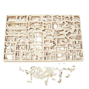 Planet Gates 1SET=34PCS, BOHS Wooden Doll House Furnitures Dollhouse Jigsaw Puzzle Scale Miniature Models DIY Accessories Set, Laser Cut