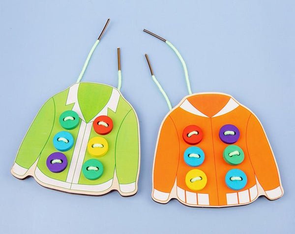 Planet Gates 1set children's fun montessori learn basic life skills teaching aids clothes threading button sewing board game educational toys