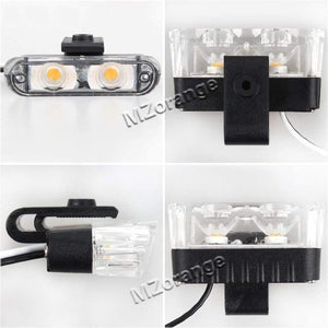Planet Gates 1Set DC 12V 2 LED Wireless Remote Flash Controller Car Truck Police Light Red and Blue Flashing Strobe led LED Warning Light