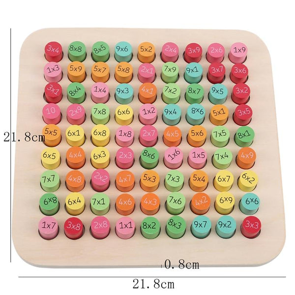 Planet Gates 1Set Wooden Montessori Hundred Board Math 1 to 100 Consecutive Numbers Counting Toy Montessori Educational Wooden Toys for Child