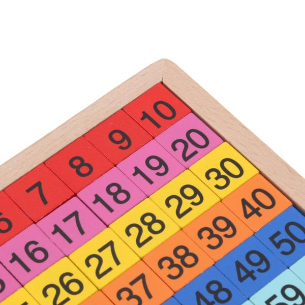 Planet Gates 1Set Wooden Montessori Hundred Board Math 1 to 100 Consecutive Numbers Counting Toy Montessori Educational Wooden Toys for Child