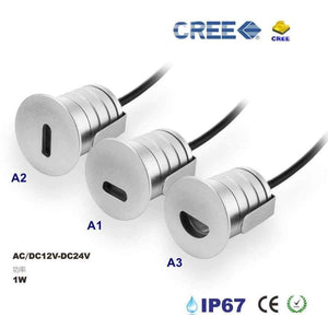 Planet Gates 1W Footlighting Recessed Step Stairway Spotlight DC12-24V Outdoor IP67 Landscape Deck Conner Lighting