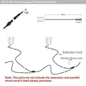 Planet Gates 1W Footlighting Recessed Step Stairway Spotlight DC12-24V Outdoor IP67 Landscape Deck Conner Lighting