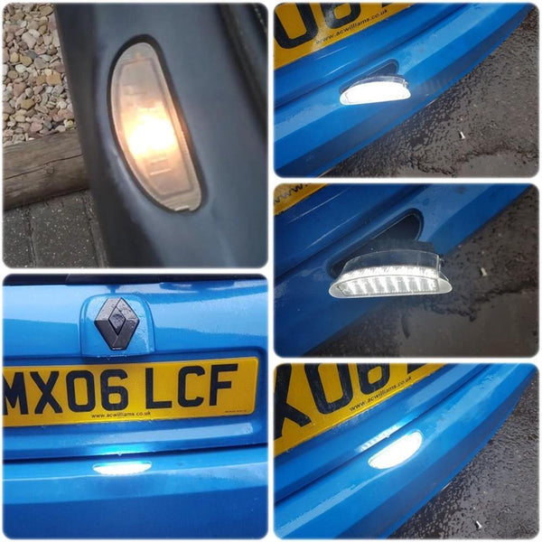 Planet Gates 1x 12V White LED Number License Plate Light For Renault Twingo I (1993-2007) Clio MK2 (1998-2006)