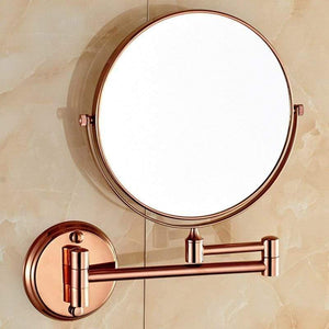 Planet Gates 1X 3X Magnify Mirror Gold Bathroom Accessories Brass Wall Mounted Toilet Brush Paper Towel Holder Rack Glass Shelf Bath Hardware Set