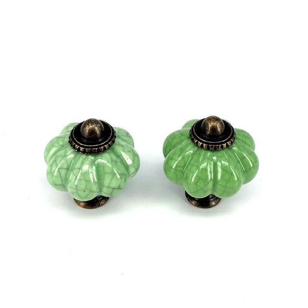 1x Hot selling Pumpkins Knobs Ceramic Kitchen Cupboard Cabinet Wardrobe Baby Children Room Pull Drawer 33mm Porcelain Handle