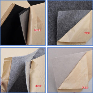 Planet Gates 1x0.5m Speaker Cloth Self-Adhesive Felt Subwoofer Box Tape Strip Patch Sound Absorption Anti-seismic Beige/Silver/Gray/Black