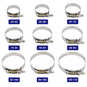 Planet Gates 2.0" 2.25" 2.5" 2.75" 3.0" 3.25" 3.5" 3.75" 4.0" T-Bolt Exhaust Clamp Intake Turbo Exhaust Intercooler Silicone Coupler 1 Piece