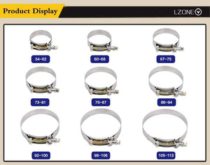 Planet Gates 2.0" 2.25" 2.5" 2.75" 3.0" 3.25" 3.5" 3.75" 4.0" T-Bolt Exhaust Clamp Intake Turbo Exhaust Intercooler Silicone Coupler 1 Piece