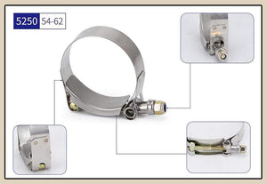 Planet Gates 2.0" 2.25" 2.5" 2.75" 3.0" 3.25" 3.5" 3.75" 4.0" T-Bolt Exhaust Clamp Intake Turbo Exhaust Intercooler Silicone Coupler 1 Piece