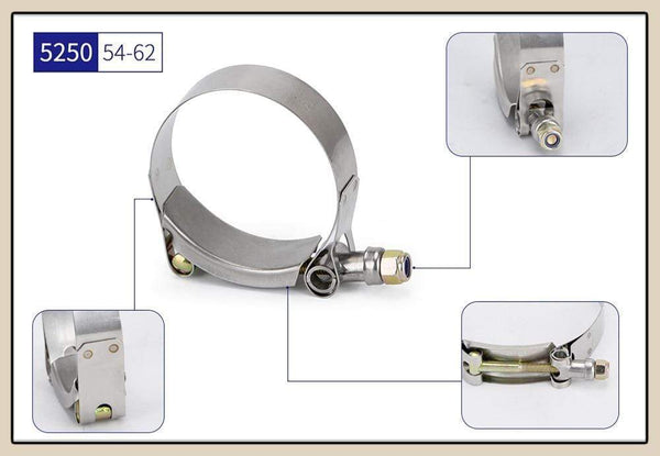 Planet Gates 2.0" 2.25" 2.5" 2.75" 3.0" 3.25" 3.5" 3.75" 4.0" T-Bolt Exhaust Clamp Intake Turbo Exhaust Intercooler Silicone Coupler 1 Piece