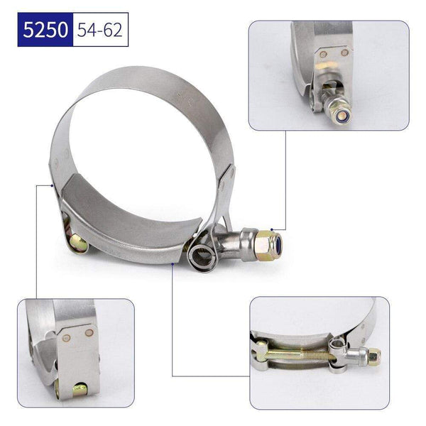 Planet Gates 2.0" 2.25" 2.5" 2.75" 3.0" 3.25" 3.5" 3.75" 4.0" T-Bolt Exhaust Clamp Intake Turbo Exhaust Intercooler Silicone Coupler 1 Piece