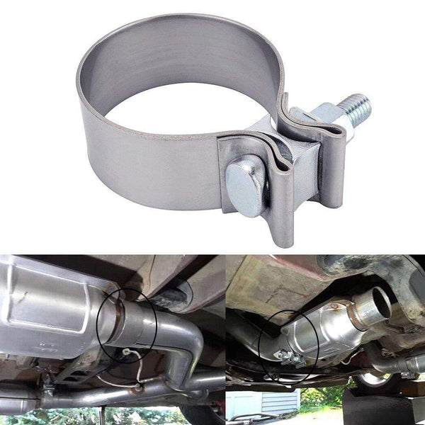 Planet Gates 2.0" 2.25" 2.5" 3.0" 4.0" Stainless Exhaust Lap Joint Exhaust Band Clamp Exhaust Sleeve Butt Joint Clamp