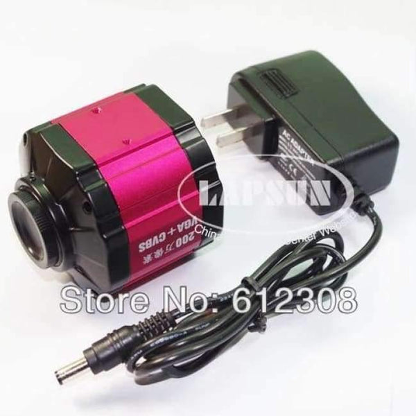 Planet Gates 2.0MP HD 2 in 1 Digital Industry Industrial Microscope Camera Magnifier VGA  AV TV Video Output  for PCB Lab + AC Power Supply